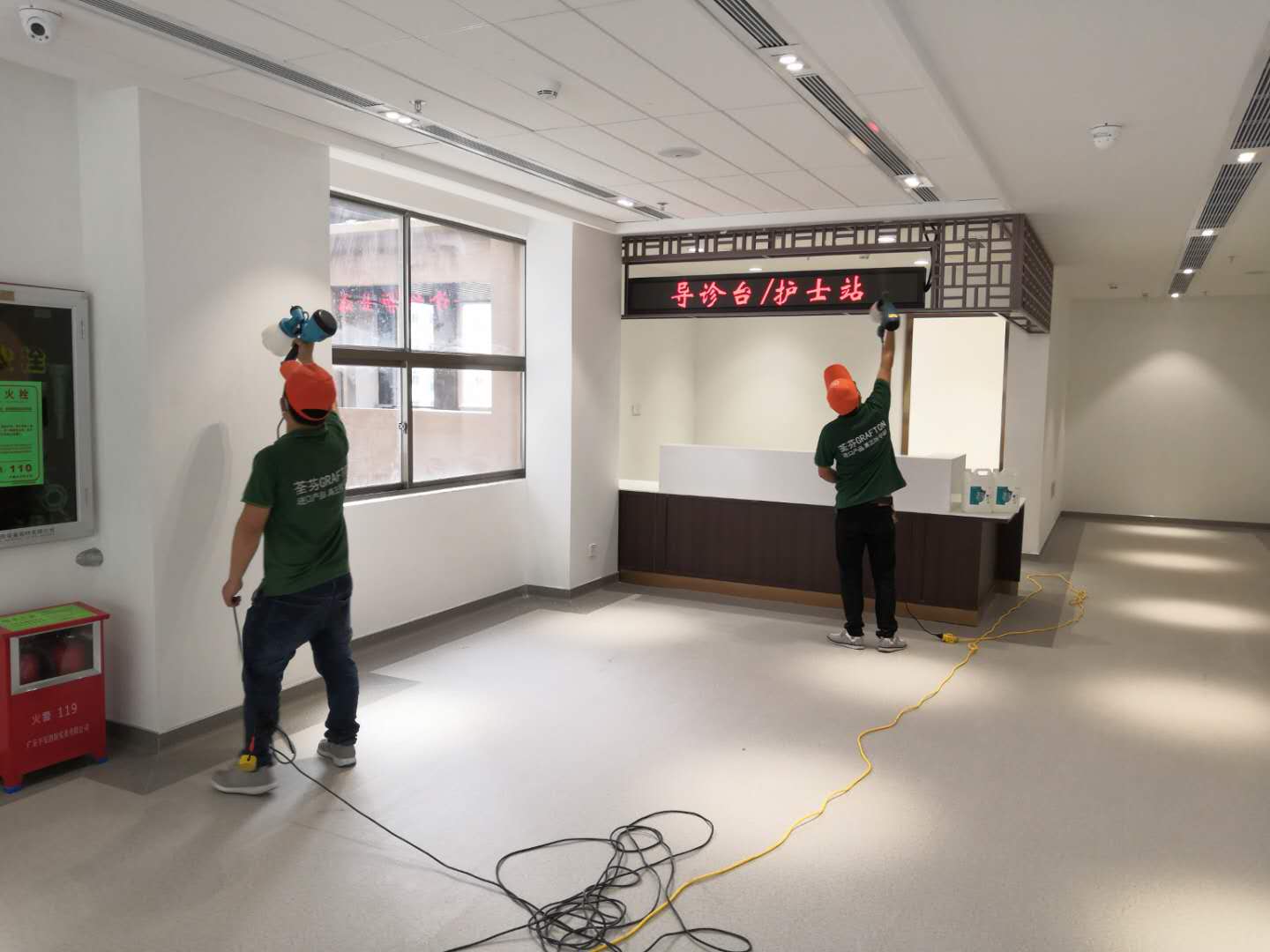醫(yī)院大廳護(hù)士站噴涂全方位施工 醫(yī)院大廳護(hù)士站噴涂全方位施工