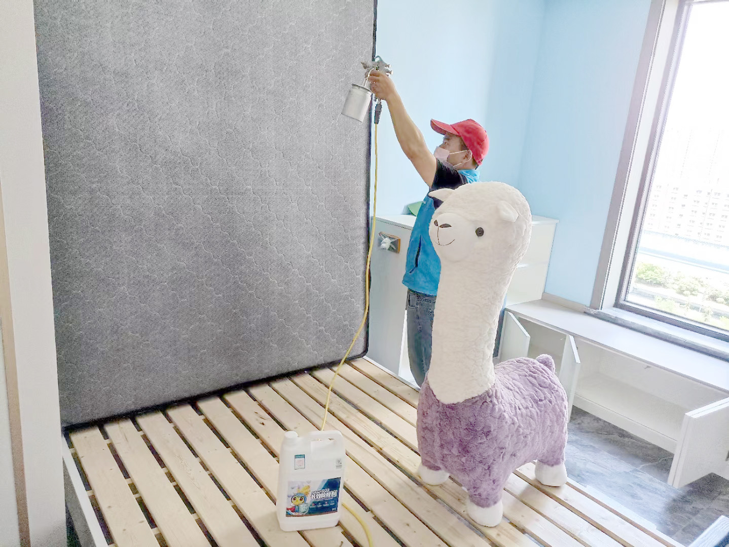 臥室床墊噴槍施工治理甲醛 臥室床墊噴槍施工治理甲醛